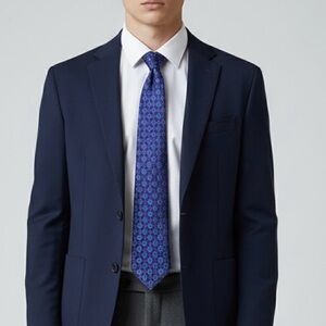 Ted Baker London Men’s 100% Silk Blue Pink Necktie